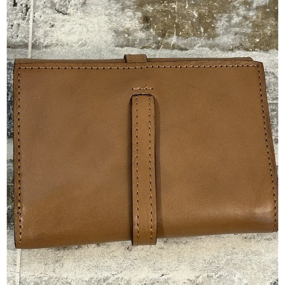 Patricia Nash Olmetta Leather Wallet Bifold Buckskin Color